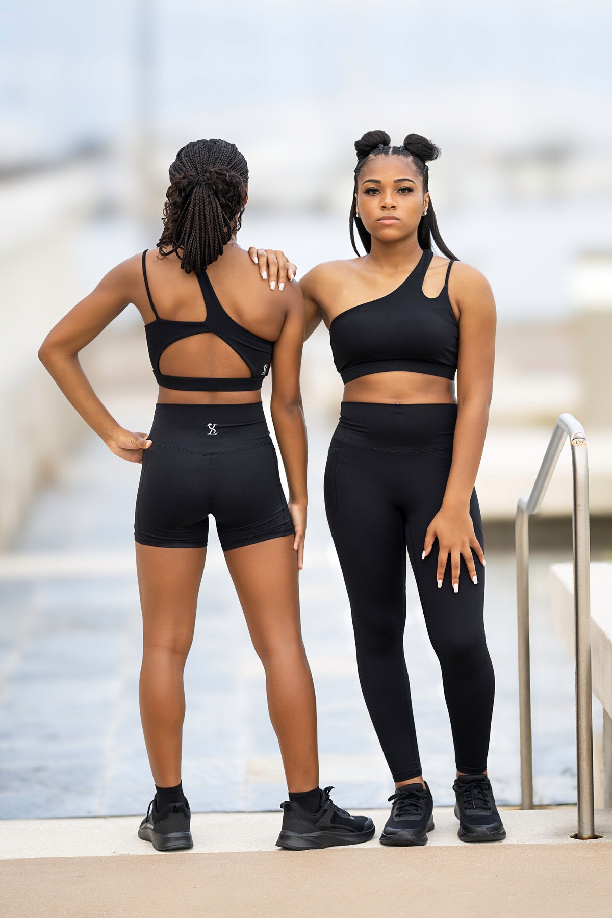 Midnight Asymmetrical Single Shoulder Matching Set